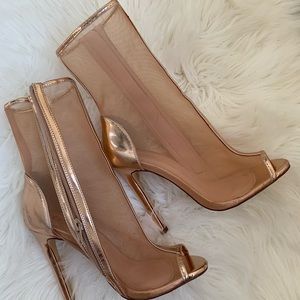 Gold booties